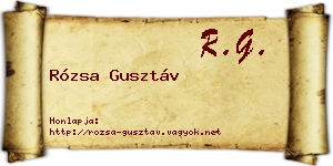 Rózsa Gusztáv névjegykártya