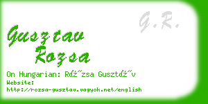 gusztav rozsa business card